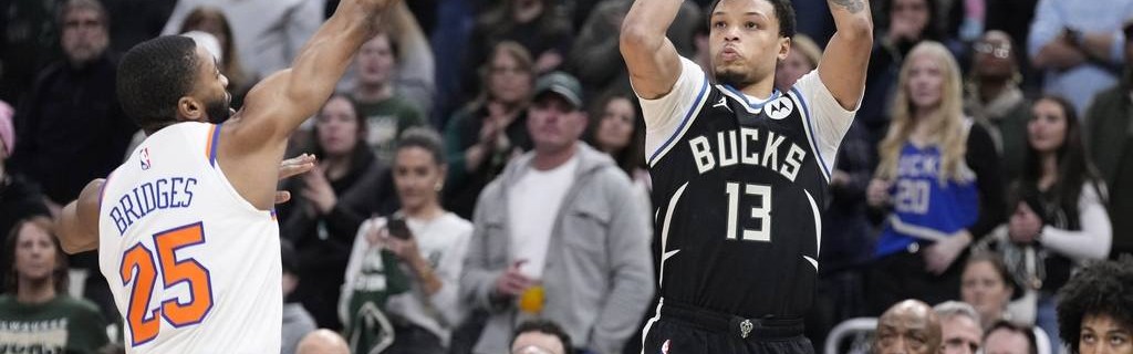 布伦森27+7唐斯17+13 尼克斯7人上双轻取雄鹿